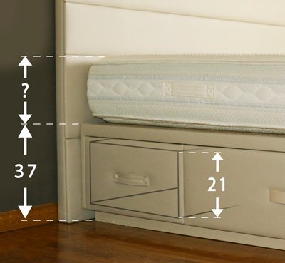 altura de un canapé con cajones de Qué Idea Hogar