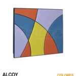 cabecero tapizado en colores