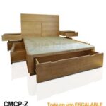 cama con cajones cabecero y mesitas
