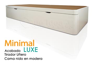 cama nido en madera con tirador uñero