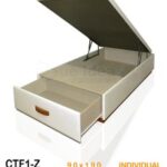 canapé abatible individual con cajón frontal