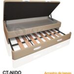 canapé nido tapizado de color beige