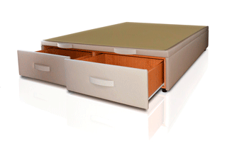 cama canapé con zapatero y patas