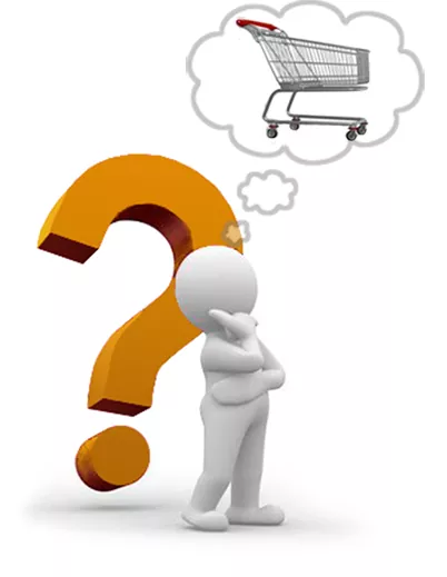 personaje 3d pensando en comprar