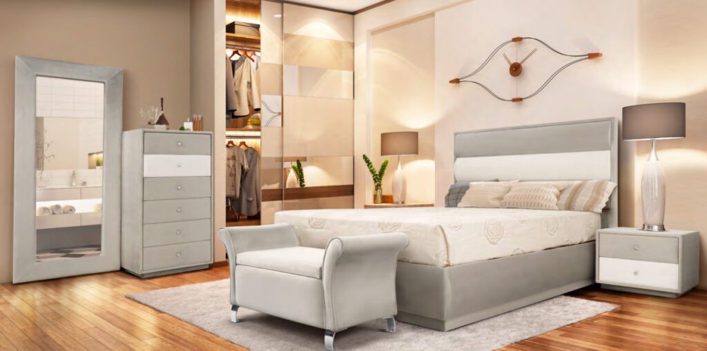 habitación con comas y mesitas