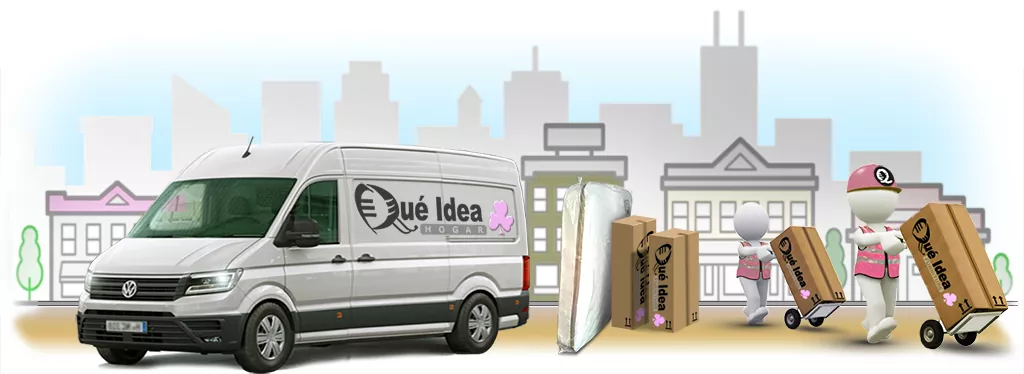furgoneta para montaje y descarga de Qué Idea hogar