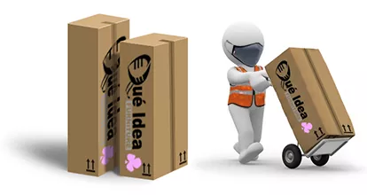 personaje 3d haciendo el reparto de Qué Idea Hogar