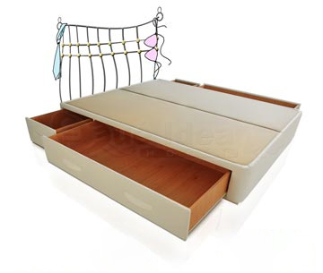 Canape de cajones con seis cajones laterales